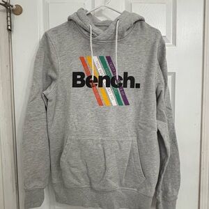 Bench Multicolor Graphic Gray Hoodie - Mens Medium